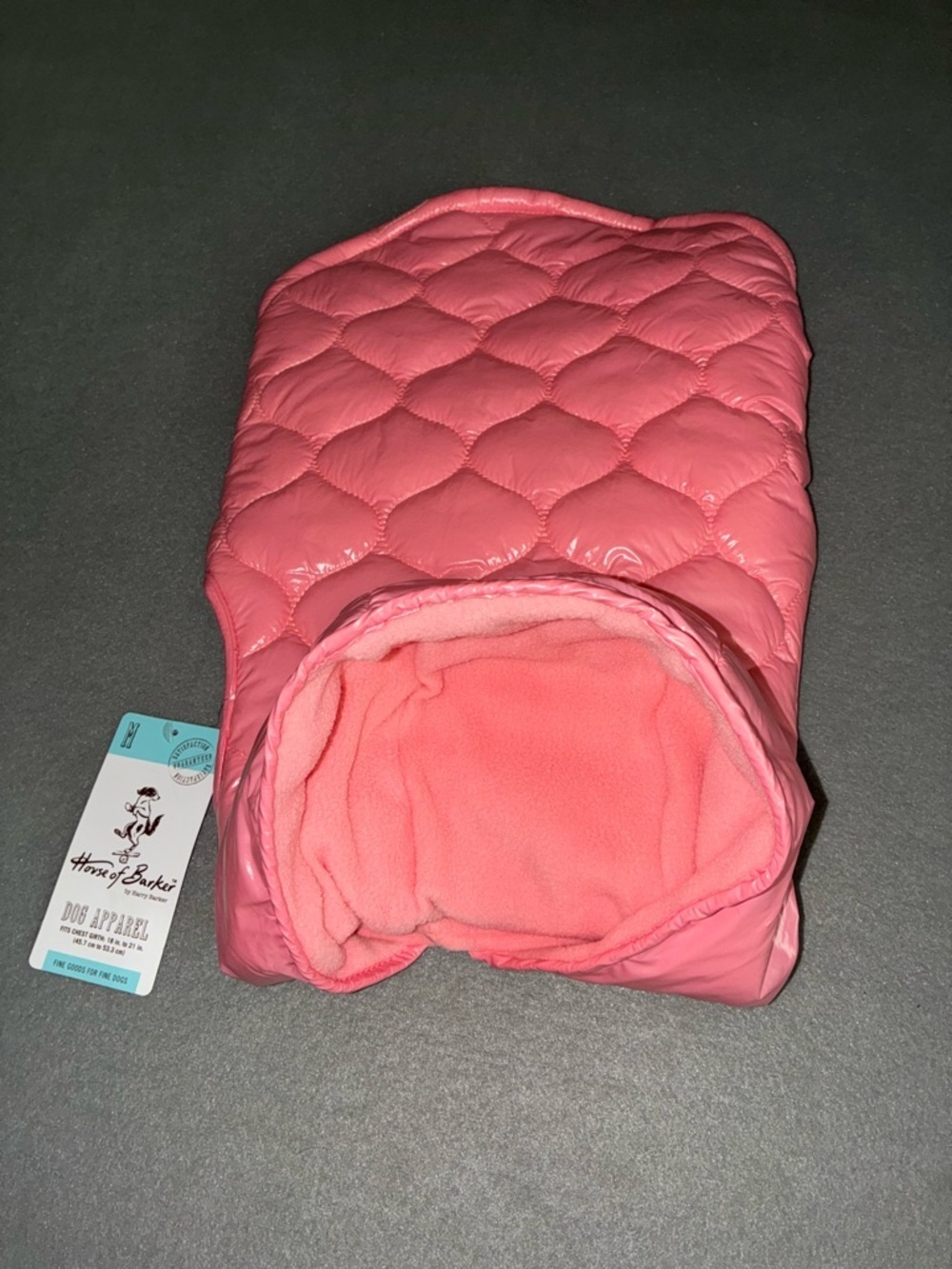 House of Barker by Harry Barker Pink Quilted Dog Jacket NEW - Picture 7 of 10